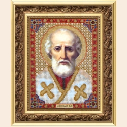Набор для вышивания бисером ЧАРИВНА МИТЬ "Икона Святителя Николая Чудотворца"